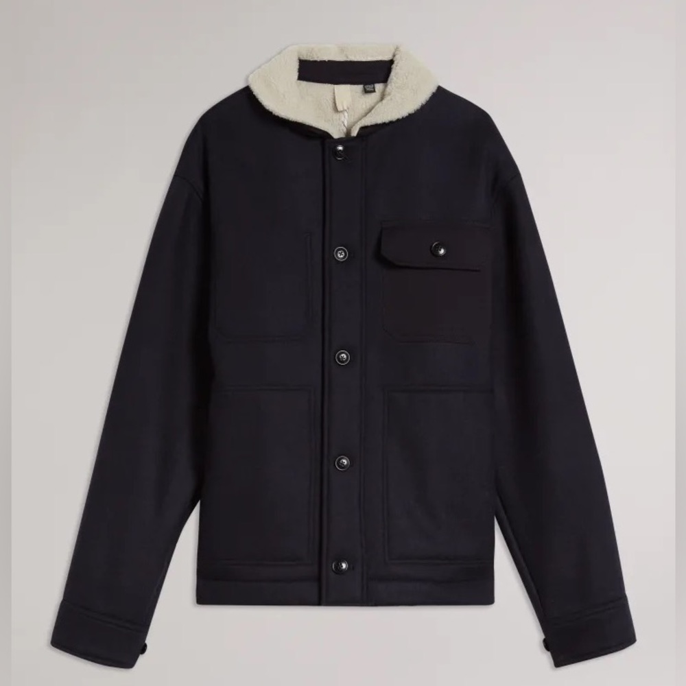 NWT Ted Baker Jansky Bonded Wool Jacket size XXL / 6